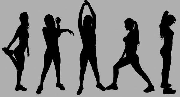 warm up jumping jacks, high knees, bicycle crunches, skier