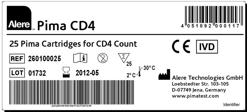 Box Label Pima CD4