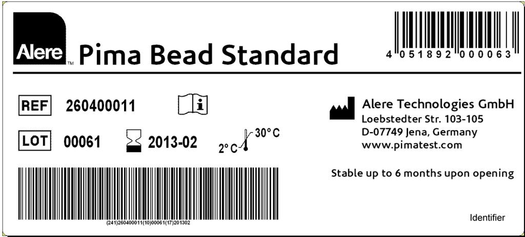 Box Label Pima Bead Standard Normal and Low