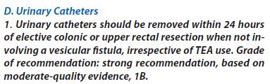 Clinical Practice Guidelines for ERAS: ASCRS &