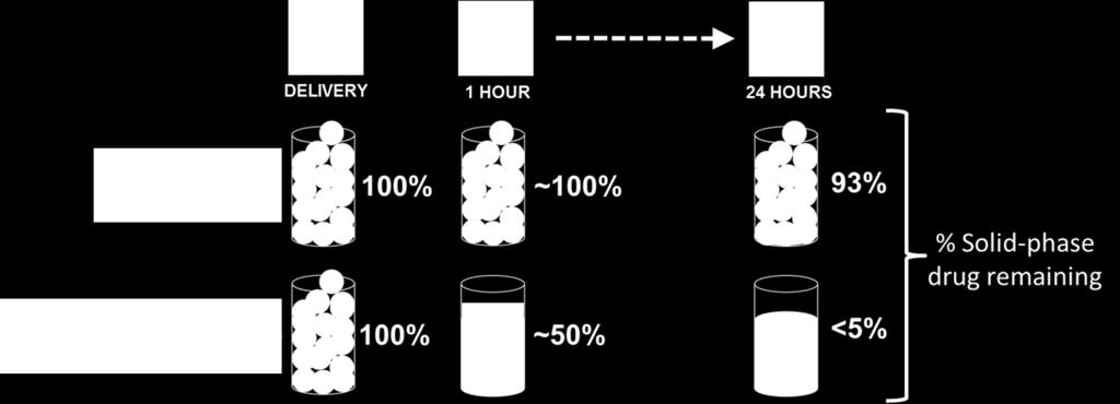 1 Solid-Phase Drug Transition Transition from solid- to soluble-phase is different through 24 hours.
