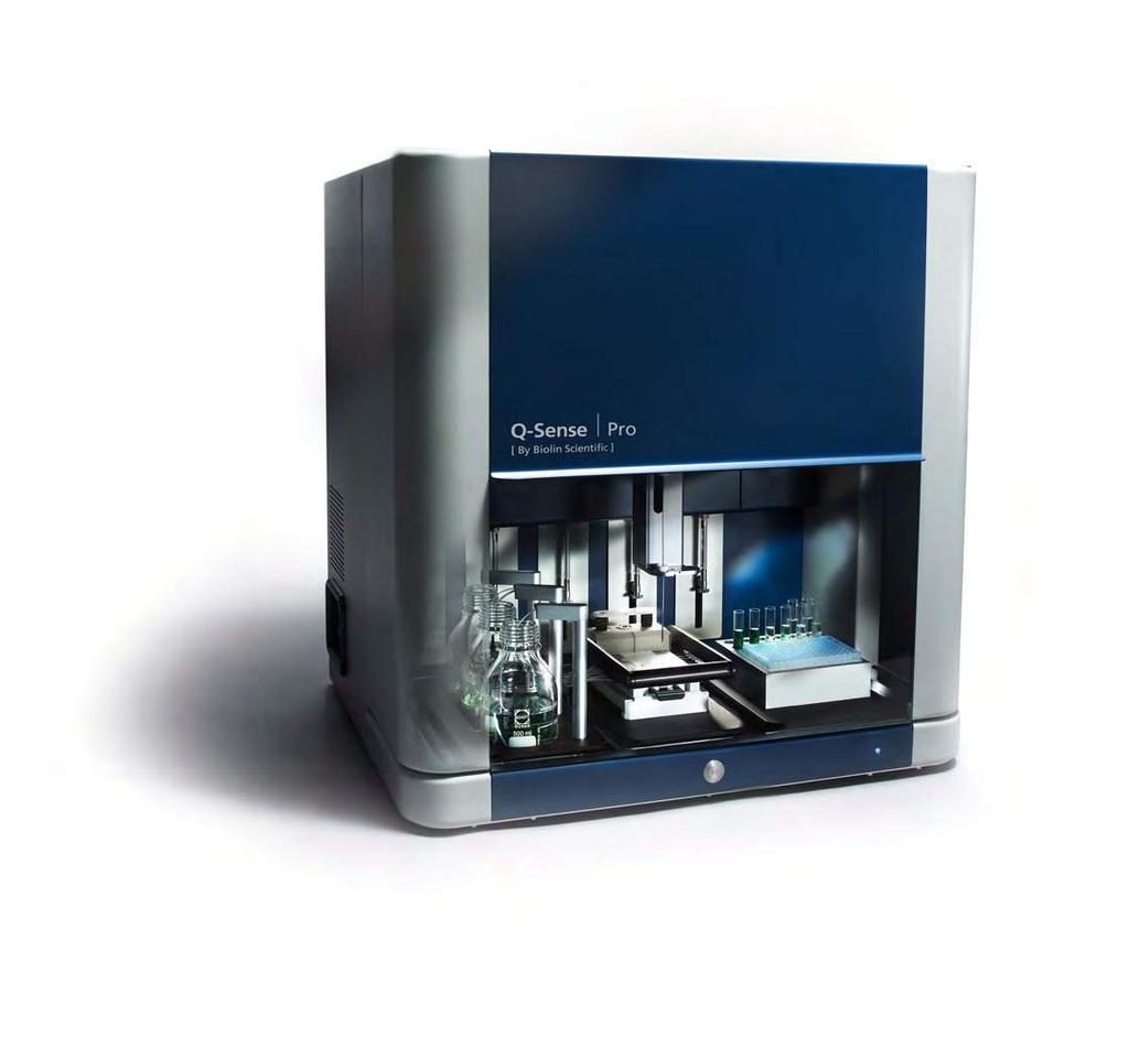 Q-Sense Pro Fully automated for large-scale analysis Q-Sense Pro is the most advanced QCM instrument on the market with full automation enabling enhanced