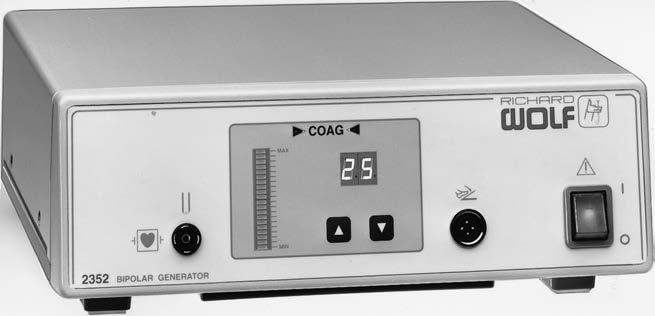 Bipolar Generator 2352 with integrated ammeter Trocars Accessories / Parts Instrumentation Laparoscopes Automatically delivers the lowest power required to achieve thorough coagulation of tissue.