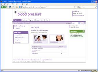 blood pressure three times daily at home with a