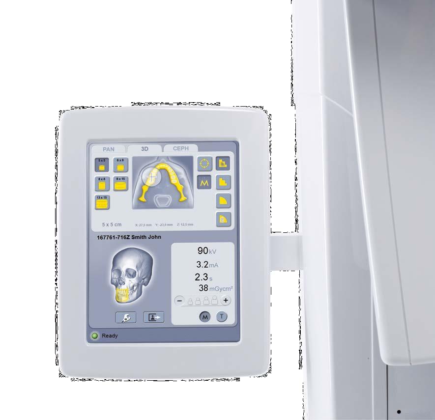 This is achieved with the optimum combination of patient positioning, SMARTVIEW scout image and volume