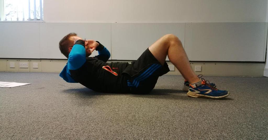 Spinal Mobility Crunch Level 3 Strengthens core-rectus abdominis, internal oblique's and external oblique's Lie down on your back, hips flexed,