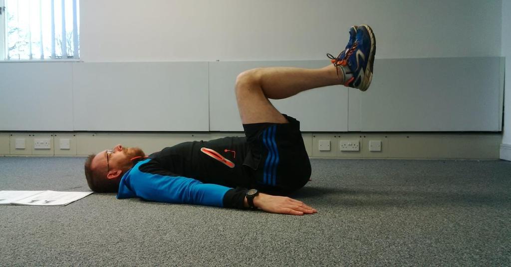 Spinal Mobility Reverse Abdominal Curl Strengthens core-rectus abdominis, internal oblique's and external oblique's Lie on your back with legs bent as