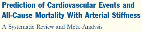 Aortic stiffness: Prognostic role PWV = 2 times increased risk of CV events and mortality