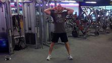 momentum) Pull your chest up to the bar. Lower to the bottom position. That is one rep.