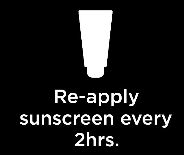 Re-apply regularly (at least every two hours), after towel-drying, perspiring or swimming.