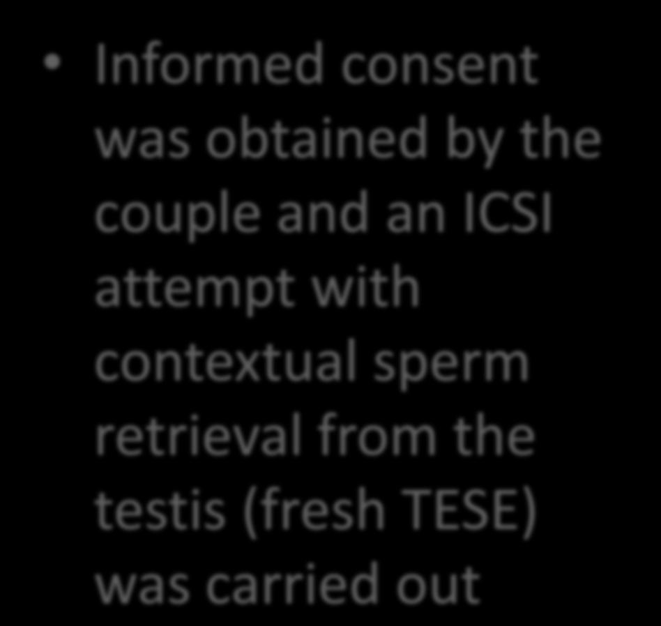 Informed consent was obtained by