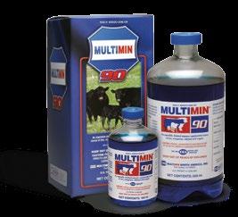 COMBINING MULTIMIN 90 WITH A MODIFIED LIVE VACCINE AT PROCESSING Did you know that modified live vaccines negatively affect the trace mineral status of recently vaccinated animals?