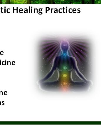 Examples of Wholistic Healing Practices Acupressure Acupuncture Aroma therapy