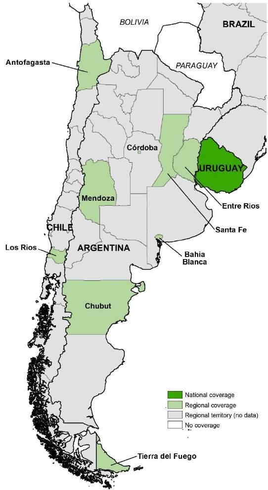 CONCORD-2: 1995-2009 CONCORD-2 Argentina 7 registries 5,123,973 (13% coverage) 31,744