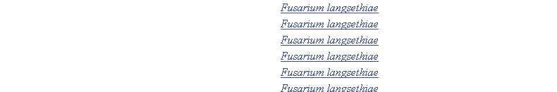 Fusarium course,