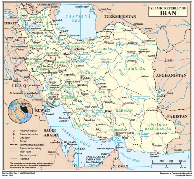 FACT SHEET 1 IRAN (ISLAMIC REPUBLIC OF) Territory: Borders: 1,648,195 sq. km.