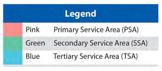 defined service area based on a 75