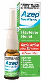 120mL and 1 Lens Case* AZEP Nasal Spray Hayfever Relief 5mL* WAXSOL Ear Drops