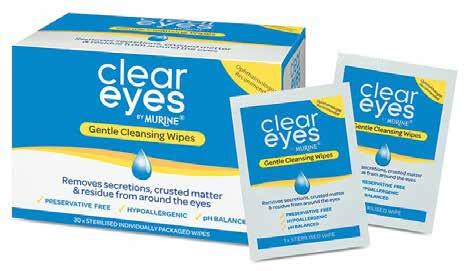 96 7 49 MURINE Clr Eye Wipes 30 Pack and Clrs Red Eyes 15mL* 10 *Always rd the