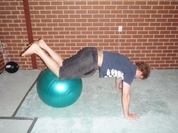 Stability Ball Hip Flips This exercise will challenge your rotary strength.
