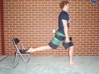 drive one knee towards your chest and then rotate the leg across your body and extend it out the