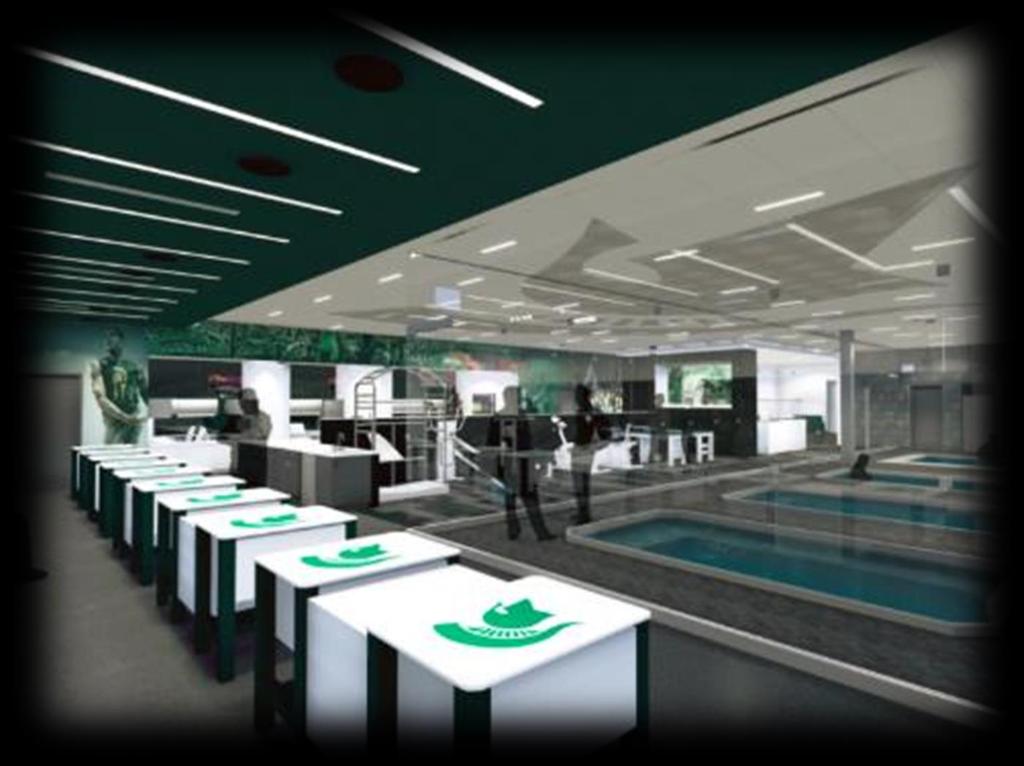Hippos2020 Training room -concept 13 Unified space in which athletes entire chain from preparation to recovery is optimized A clinic with doctors, physical