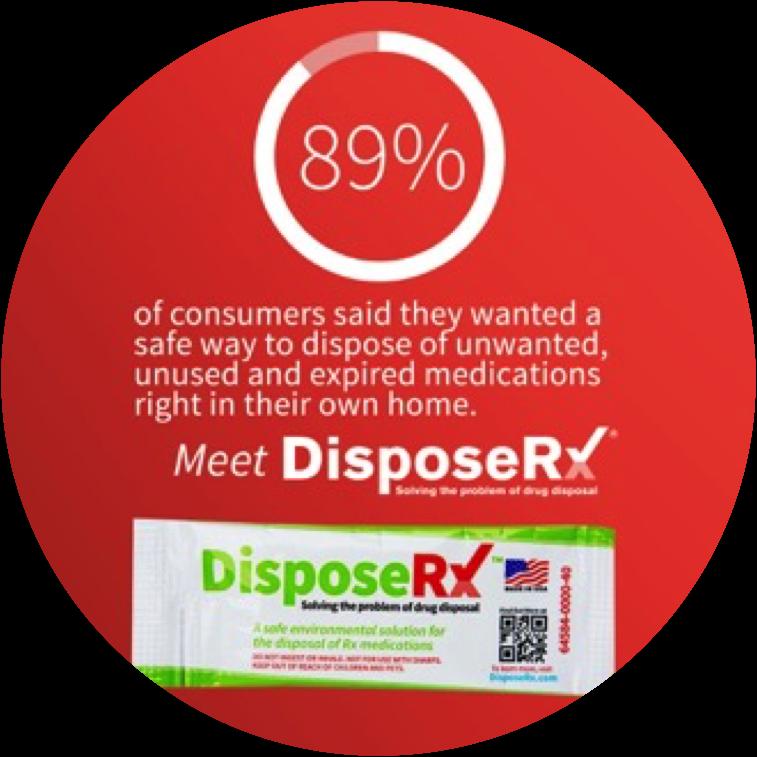 DisposeRx is committed to stopping the opioid epidemic and water pollution that begins at the home medicine cabinet.