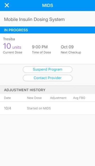 MANAGE MIDS MANAGE MIDS PROGRAM After starting on the MIDS Program, the MIDS module will appear on the Home screen of your Glooko app.