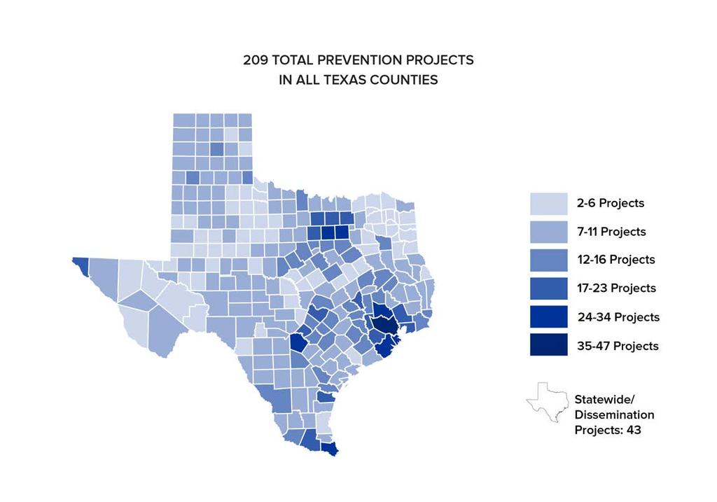 Creating a Cancer Fighting Ecosystem Prevention Projects: Serving Texans