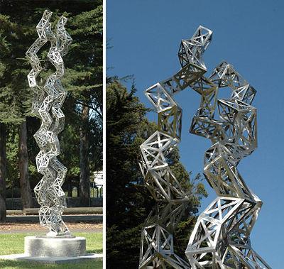 Julian Voss- Andreae's sculpture Unraveling