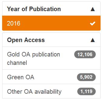 OA status in the national data collection There used to be serious issues with the quality of the OA status data Starting from 2016, improved definitions and categories Two fields for indicating the
