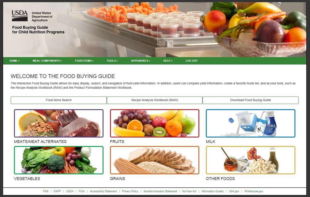 USDA Food Buying Guide Food Buying Guide New Web-based version!