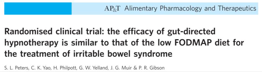 Is the low FODMAP diet superior to other therapies? 6 wk low FODMAP diet vs.