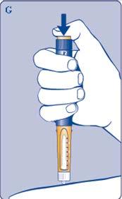 When turning the dosage selector backwards, be careful not to press the push button as solution will come out. You cannot set a dose larger than the number of mg left in the pen. 5.