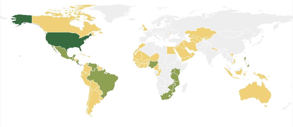 86 countries with mandatory flour or