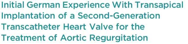 J Am Coll Cardiol Intv 2014 Aortic regurgitation remains a challenging pathology for