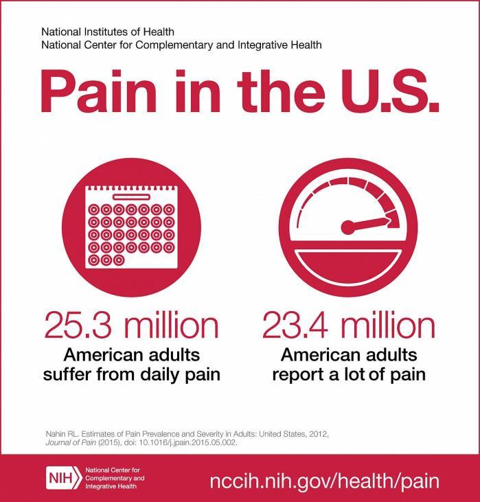The Impact of Pain on Society 91 Americans die each day from an overdose involving an opioid (www.cdc.gov; 2017) Patients have a right to effective, multi-modal pain treatment.