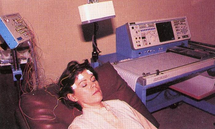 electrodes on the scalp.
