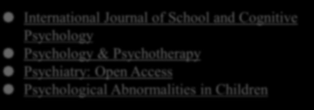 Psychotherapy Psychiatry: Open