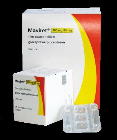 MAVIRET tablets are packed into foil blister packs containing each daily dose (3 tablets once a day).