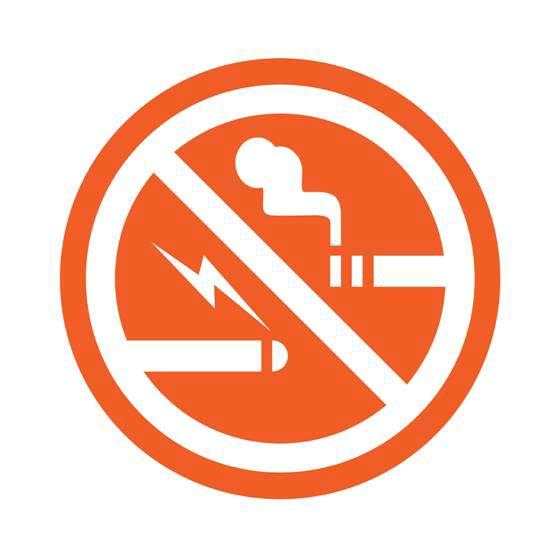 REFINING THE CAMPAIGN The graphic design consultant and staff developed a no vaping/no smoking sign that would be featured throughout Graphic images paired with hashtags were developed to express the