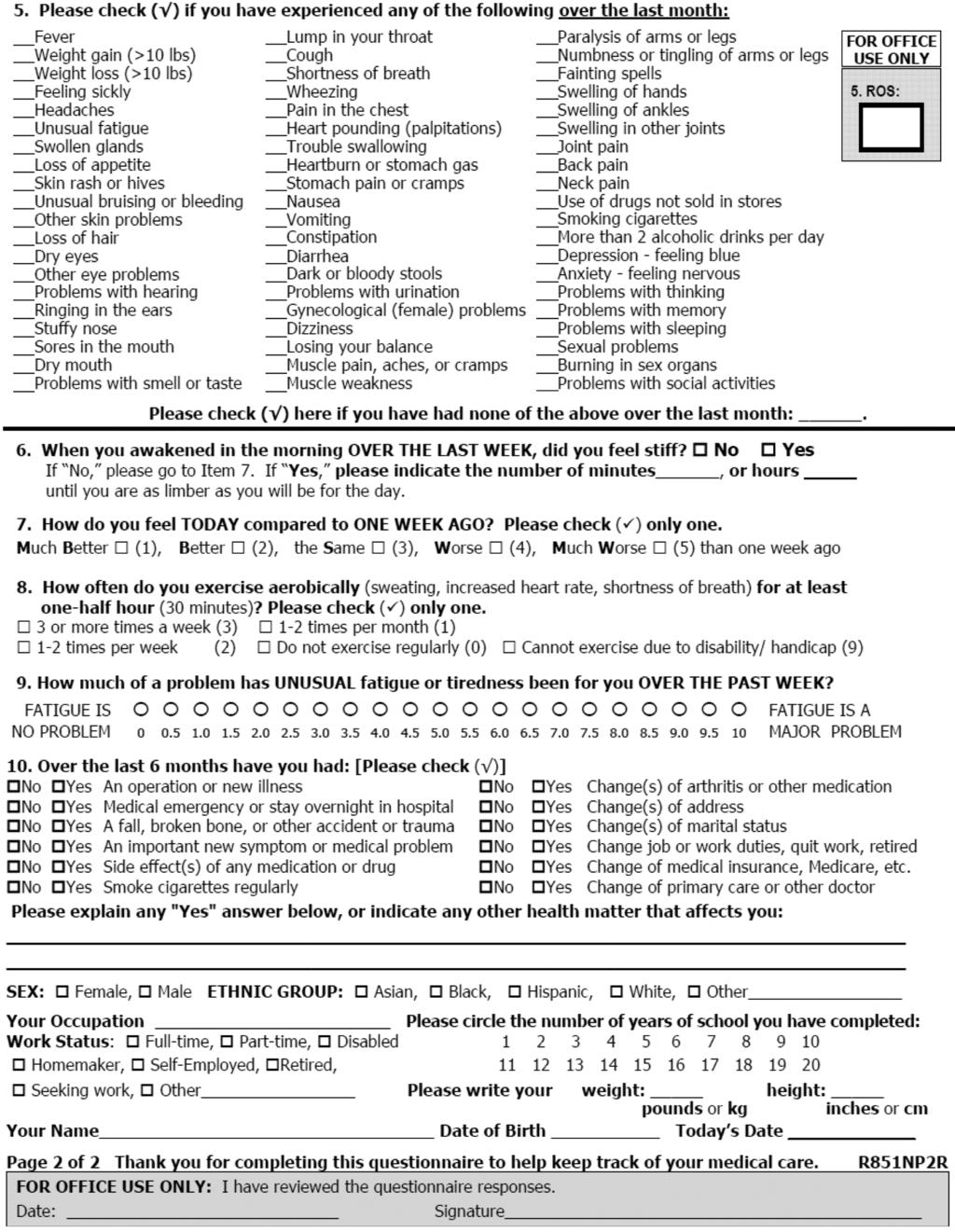 S32 B Figure 1 Multidimensional health assessment questionnaire (MDHAQ).