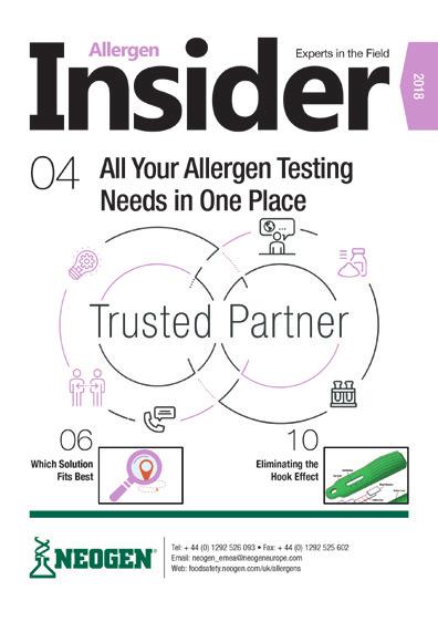 Microbiology Allergen Insider Insider Allergen Testing Made Quick and Easy-to-Use Demonstrate our Analytical Competence Contents 05 Behind the Scenes: eogen s Technical Support Services Read how our