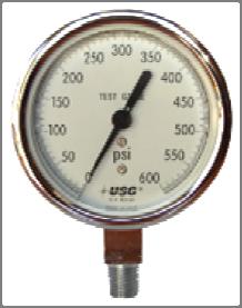 Reference Gauges 80 mm testing gauge, chrome plated ABS case, brass/bronze internals, bottom entry, 1/4 NPT, accuracy: +/ 0.5% ( 100 to7000 kpa), +/ 1% (10000 to 35000 kpa), finely graduated.