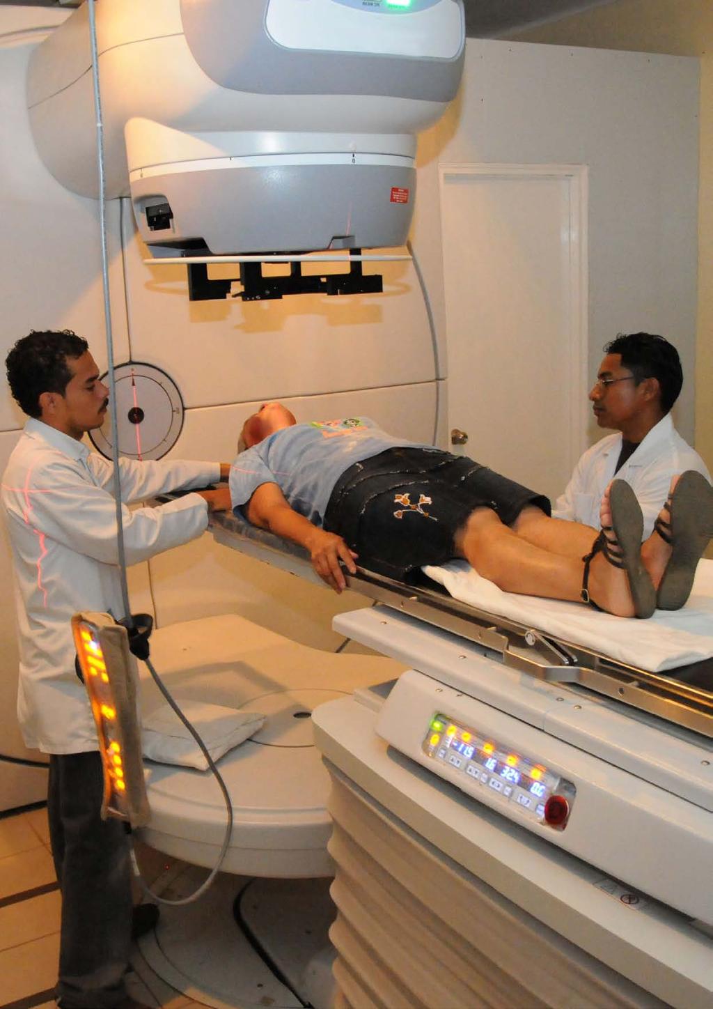 A patient is treated with radiotherapy at the Centro Nacional de Radioterapia in Managua, Nicaragua.