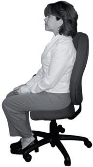 STEP 1- Lumbar Support Sit firmly back in the chair.
