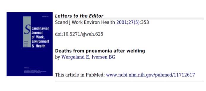 Risk for infectious pneumonia in relation to nonoverlapping exposures Exposure All 20-64 yrs 65-84 yrs Inorganic dust (n=350) 1.4 1.7 1.4 Chemicals (n=7) 1.1 N.A. N.A Metal fumes (n<3) N.A N.A. N.A Wood dust (n=51) 1.