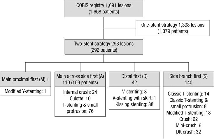 COBIS registry and stenting strategies for bifurcation