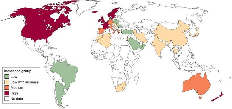 Global Prevalence of IBD : 6 Million+ North-South gradient in North America & Europe UC increased first