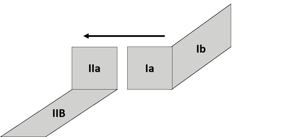 The third posterior transversely oriented part (IIb) is perpendicular and adherent to lateral nasal wall